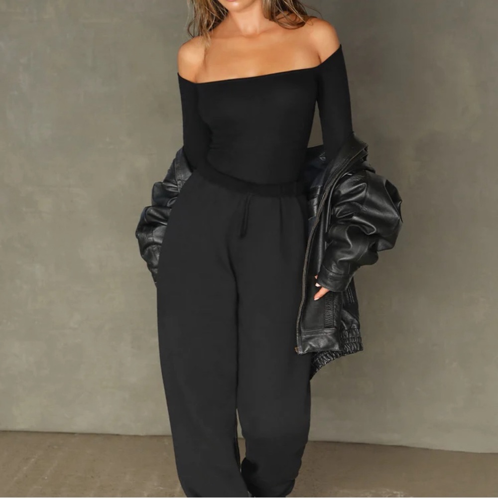 Joah Brown Black Long Sleeve Top - Picture 3 of 4